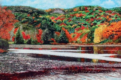 Overlooking Bass Lake by Jerry Lee Kirk canvas print