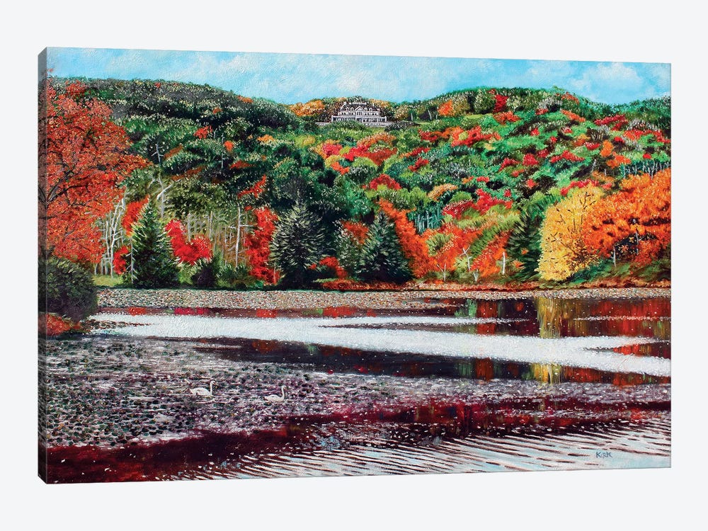 Overlooking Bass Lake by Jerry Lee Kirk 1-piece Art Print