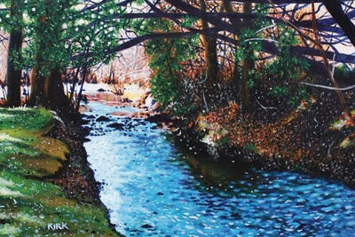 Slow Pull Of An Easy River by Jerry Lee Kirk canvas print