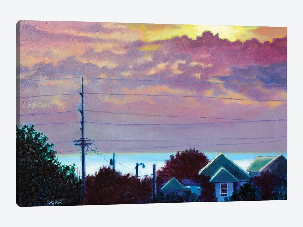 Sunset Over Pamlico Sound by Jerry Lee Kirk 1-piece Canvas Print