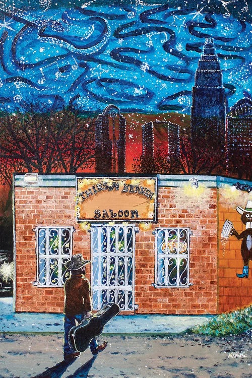 Thirsty Beaver Saloon by Jerry Lee Kirk wall art