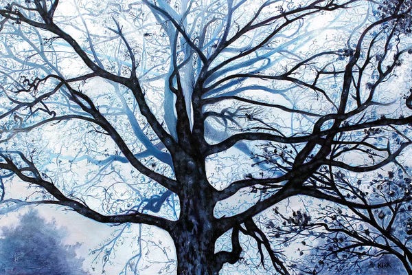 Jerry Lee Kirk: Tree In Fog by Jerry Lee Kirk