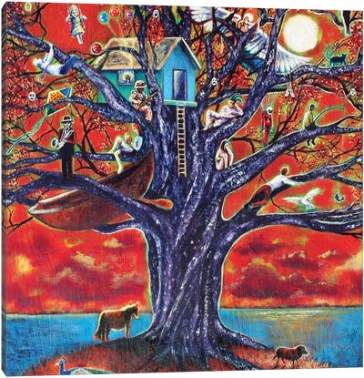 Tree Of Life, Death, & Everything In-Between Canvas Art Print - Jerry Lee Kirk