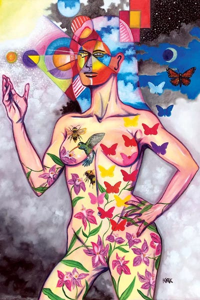 Evolution of Woman Into The Superior Being by Jerry Lee Kirk canvas print