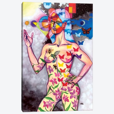 Evolution of Woman Into The Superior Being Canvas Print #JLK89} by Jerry Lee Kirk Art Print