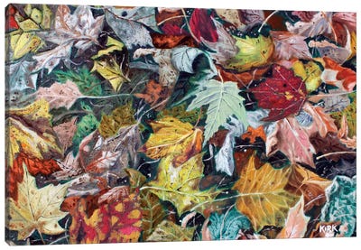 Autumn Debris Canvas Art Print - Jerry Lee Kirk