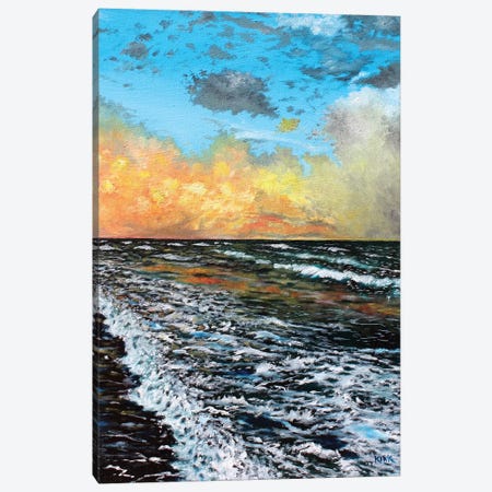 Ocean Sunset Canvas Print #JLK98} by Jerry Lee Kirk Canvas Wall Art