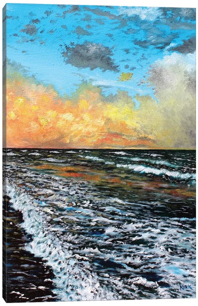 Ocean Sunset Canvas Art Print - Jerry Lee Kirk