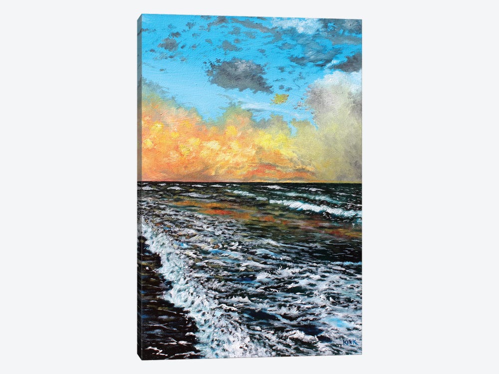 Ocean Sunset by Jerry Lee Kirk 1-piece Canvas Art
