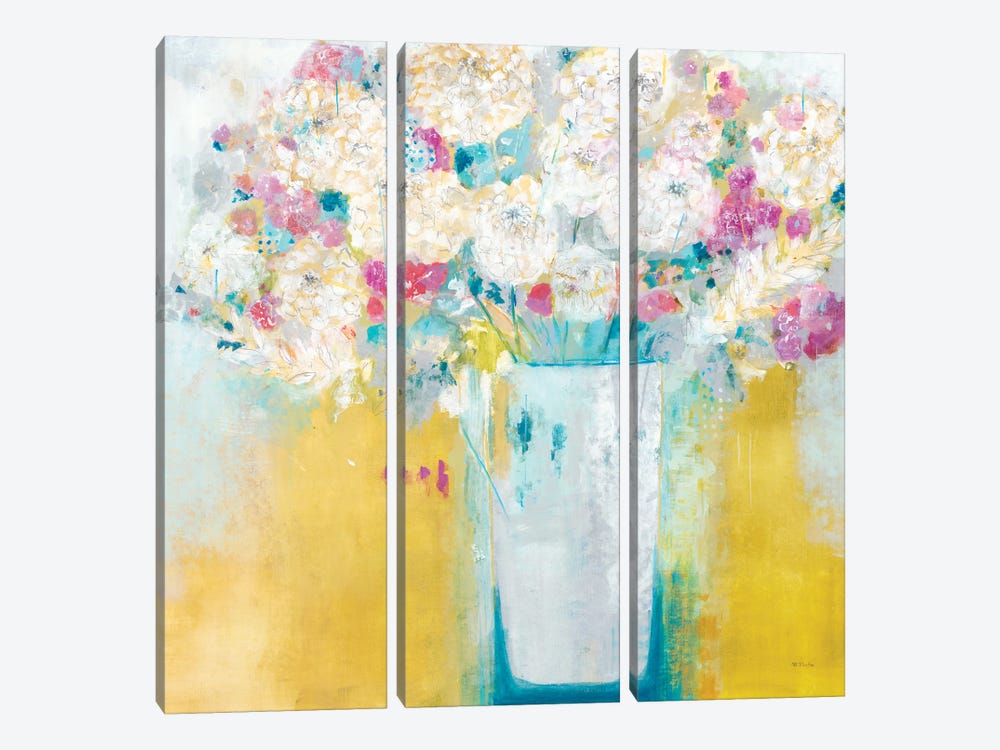 Morning Flowers by Jill Martin 3-piece Canvas Art