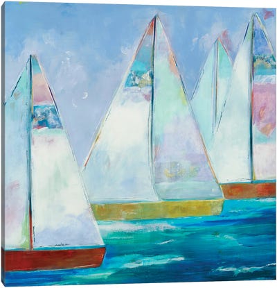 Heading Out Canvas Art Print - Sailboat Art