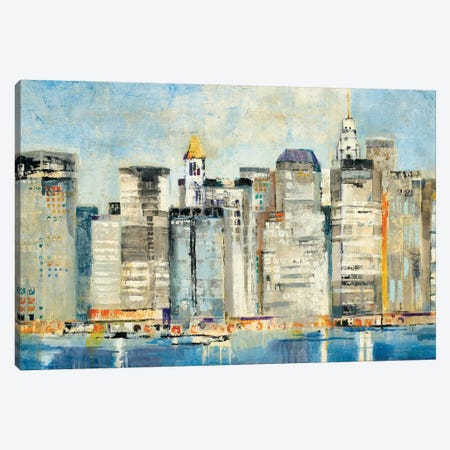 Waterfront Skyline Canvas Print #JLL36} by Jill Martin Canvas Art