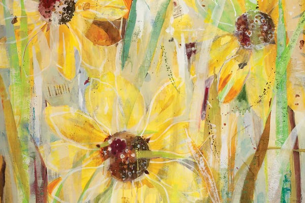 Large Floral & Botanical Art - Canvas Prints: Finding Happiness by Jill Martin