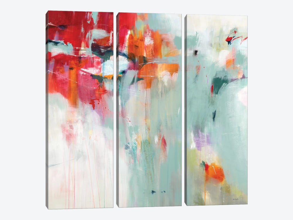 Recollections Of Red by Jill Martin 3-piece Canvas Wall Art