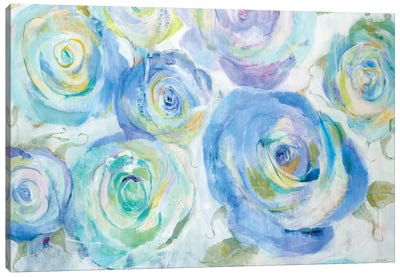 Blue Roses Canvas Art Print - Jill Martin
