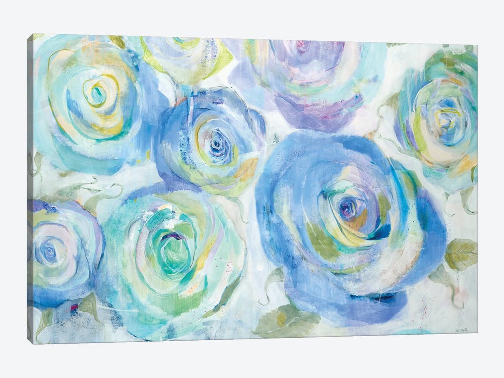 Blue Roses by Jill Martin 1-piece Canvas Artwork