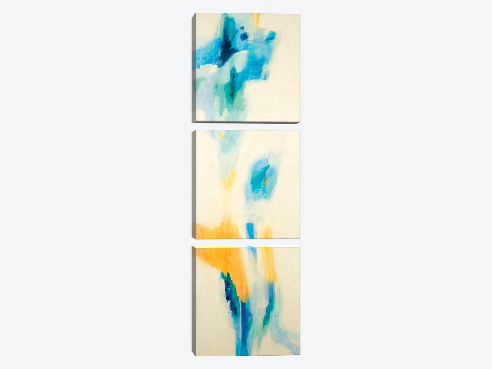 Blue, Orange Algorithm  by Jill Martin 3-piece Canvas Print