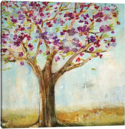 Burgundy Tree Canvas Art Print - Jill Martin