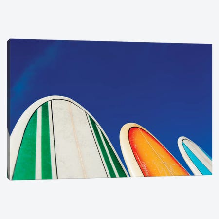 Mexico, Baja California, Baja de Sur, Cerritos Beach, surfboard rental shop. Canvas Print #JLM4} by Merrill Images Canvas Print