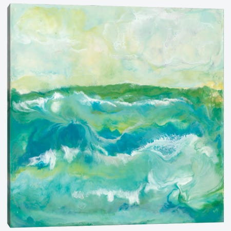 Turquoise Sea I Canvas Print #JLN15} by J. Holland Canvas Artwork