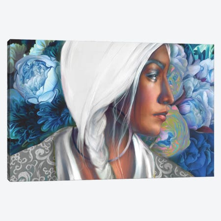 See The Blue Garden Canvas Print #JLO105} by Juliana Loomer Canvas Art