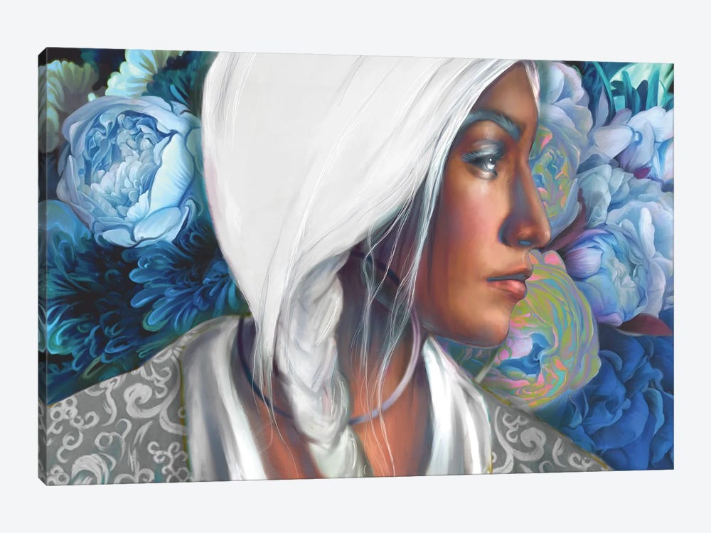 See The Blue Garden by Juliana Loomer 1-piece Canvas Art Print