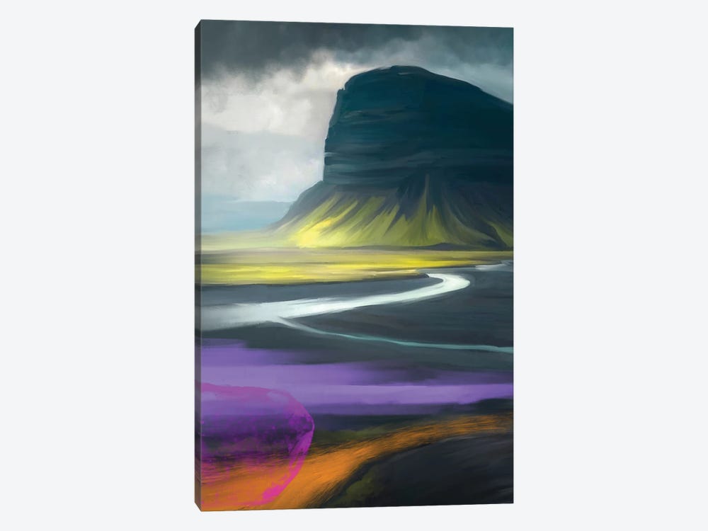 Iceland Highway Purple by Juliana Loomer 1-piece Canvas Art