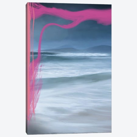 Storm Waves Pink Canvas Print #JLO107} by Juliana Loomer Canvas Art