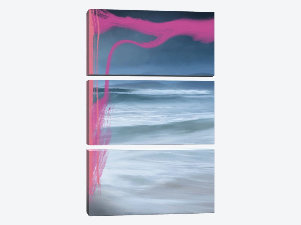 Storm Waves Pink by Juliana Loomer 3-piece Art Print