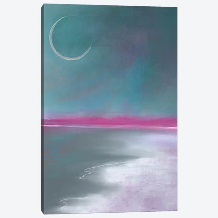 Pink Moonrise Canvas Print #JLO110} by Juliana Loomer Canvas Art