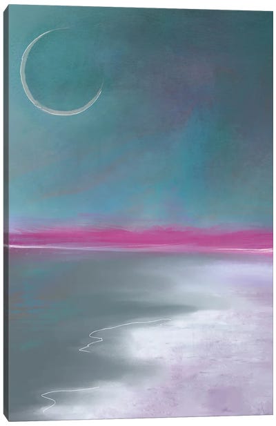 Pink Moonrise Canvas Art Print - Juliana Loomer