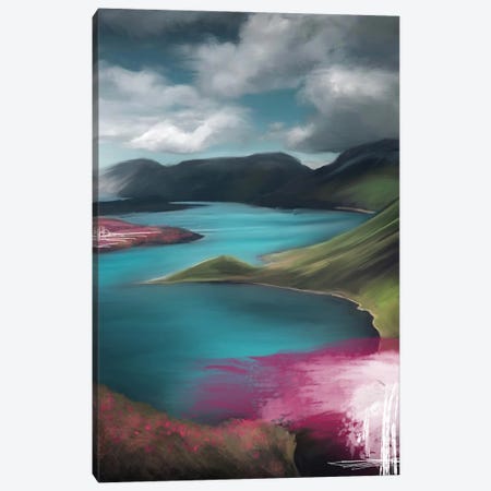 Coastal View Pink Canvas Print #JLO112} by Juliana Loomer Canvas Art