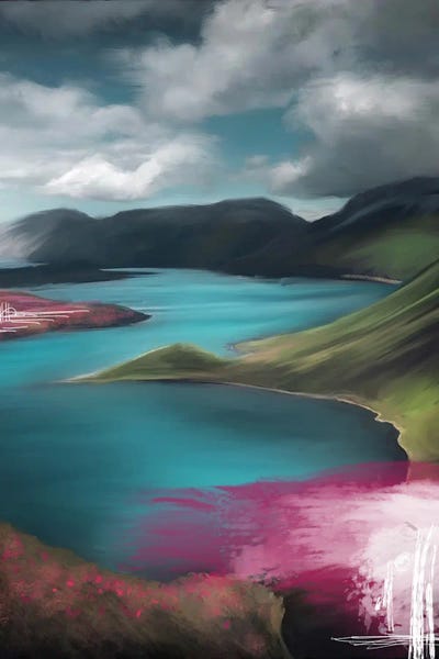 Pops Of Pink: Coastal View Pink by Juliana Loomer