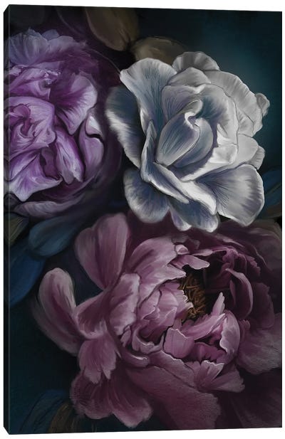 Purple Peony Canvas Art Print - Pop Surrealism & Lowbrow Art