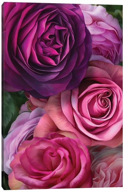 Deep Love Canvas Art Print - Floral Close-Up Art