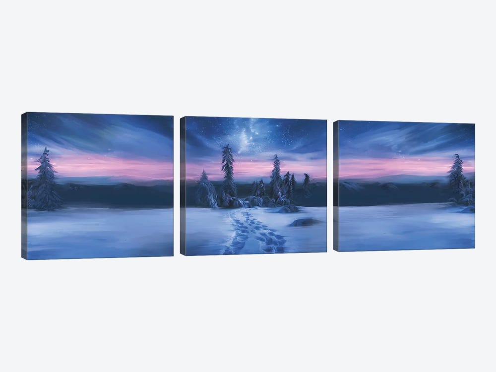 Arctic Blue by Juliana Loomer 3-piece Canvas Artwork