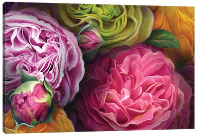 Antique Easter Roses Canvas Art Print - Juliana Loomer