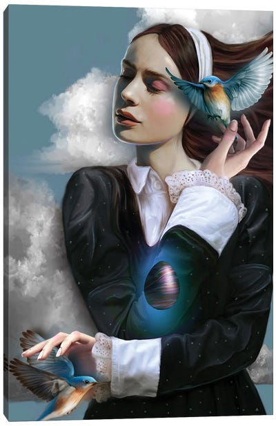 Bluebird Canvas Art Print - Head in the Clouds
