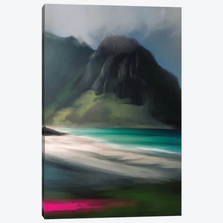 Whale Island Beach Pink Canvas Print #JLO58} by Juliana Loomer Canvas Art