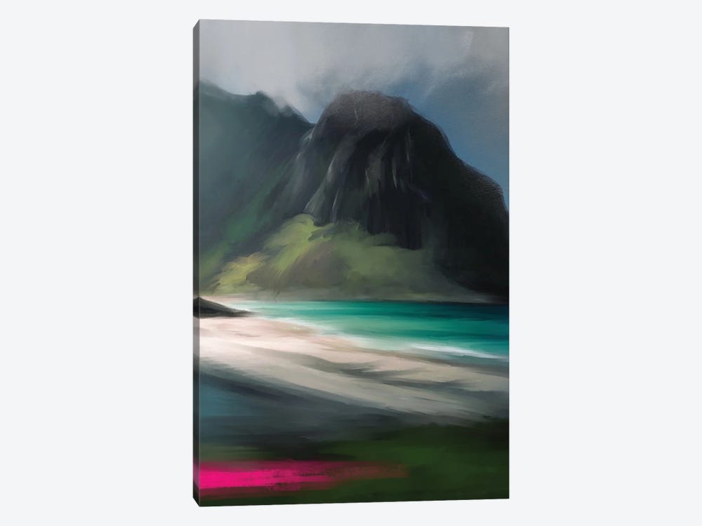Whale Island Beach Pink by Juliana Loomer 1-piece Canvas Print