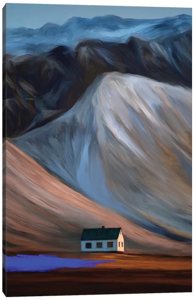 Haukeli Mountains Blue Canvas Art Print - Juliana Loomer