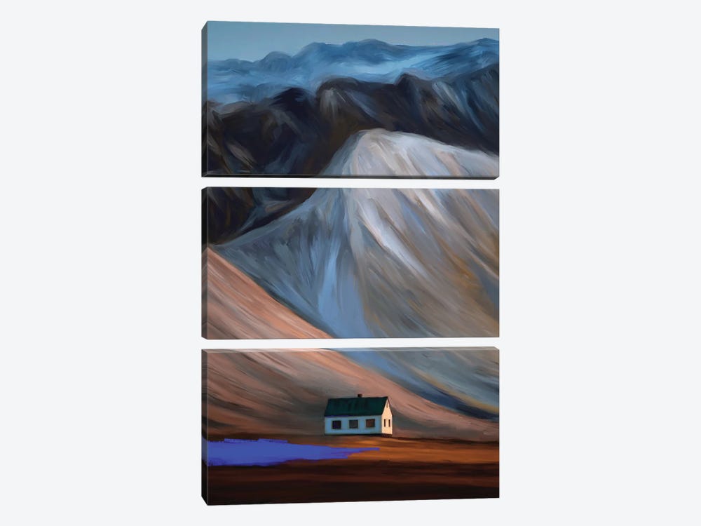 Haukeli Mountains Blue by Juliana Loomer 3-piece Canvas Artwork