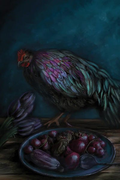 Goth Art: Black And Blue by Juliana Loomer