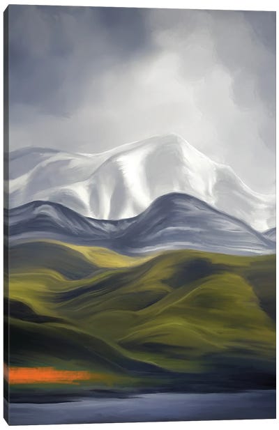 Haukeli Mountains Orange Canvas Art Print - Juliana Loomer