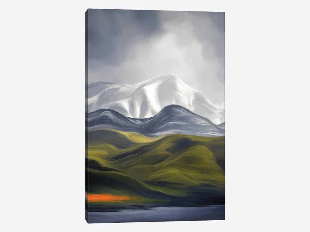 Haukeli Mountains Orange by Juliana Loomer 1-piece Canvas Artwork
