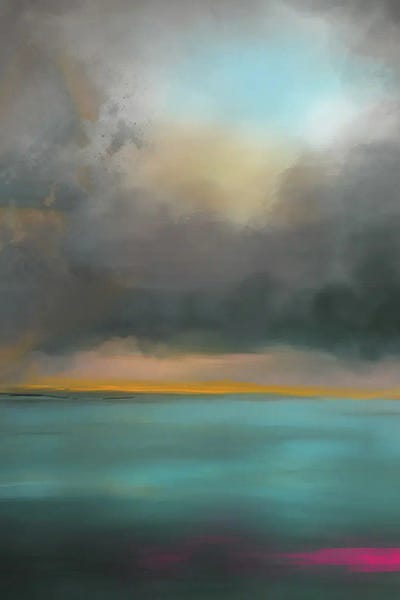 Farsund Horizon Pink by Juliana Loomer framed canvas print