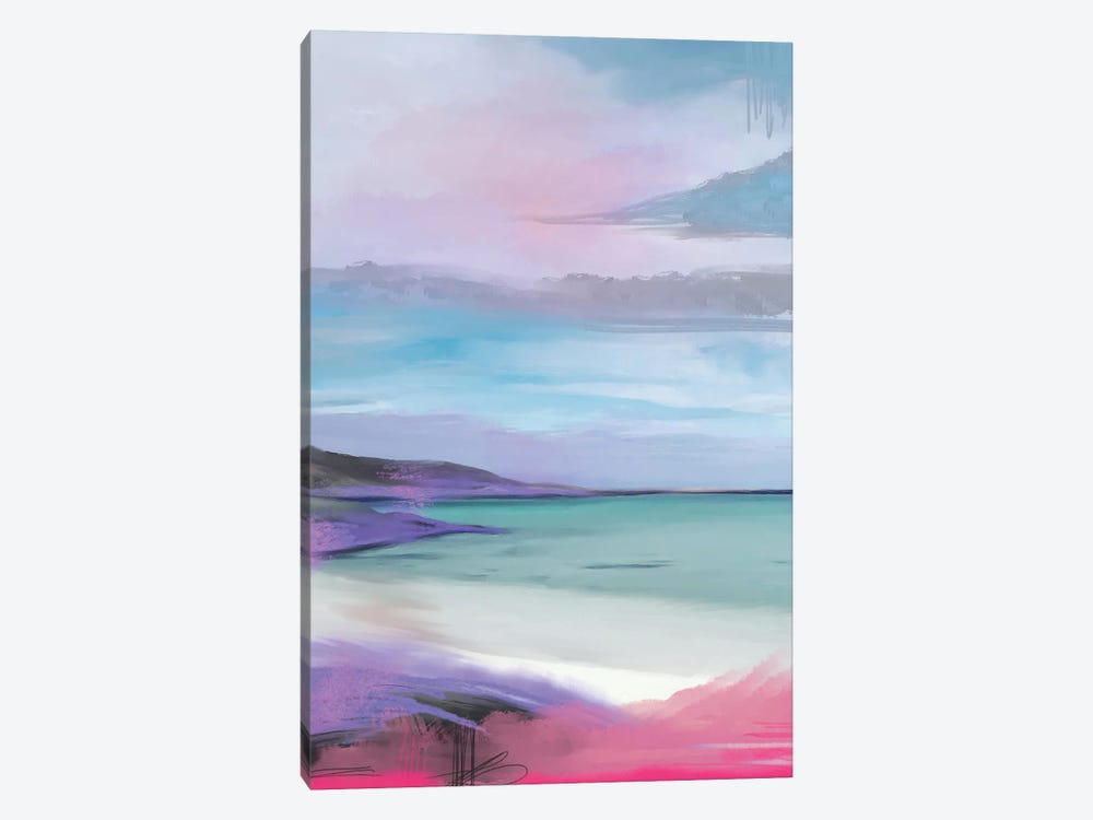 Birch Island Beach Pink by Juliana Loomer 1-piece Canvas Wall Art
