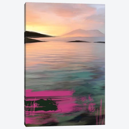 Lofoten Sunrise Pink Canvas Print #JLO66} by Juliana Loomer Canvas Art