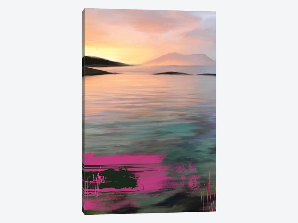 Lofoten Sunrise Pink by Juliana Loomer 1-piece Canvas Artwork