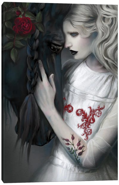 Black Beauty Canvas Art Print - Goth Art